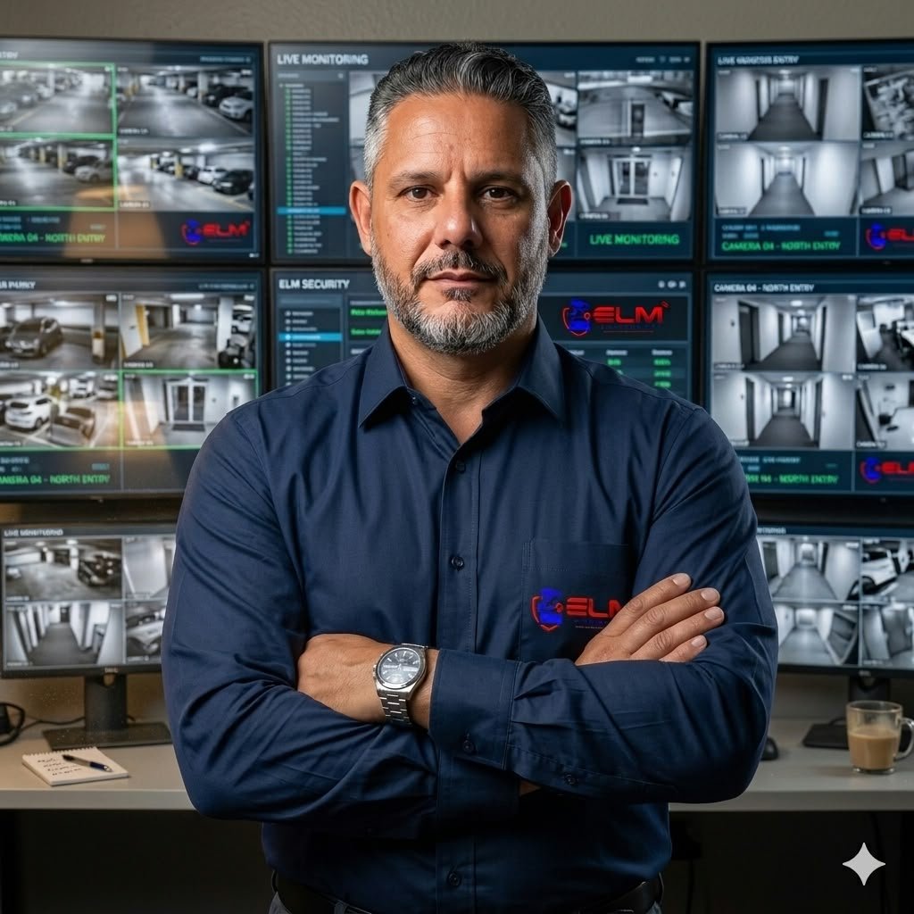 Profissional ELM Security no centro de monitoramento